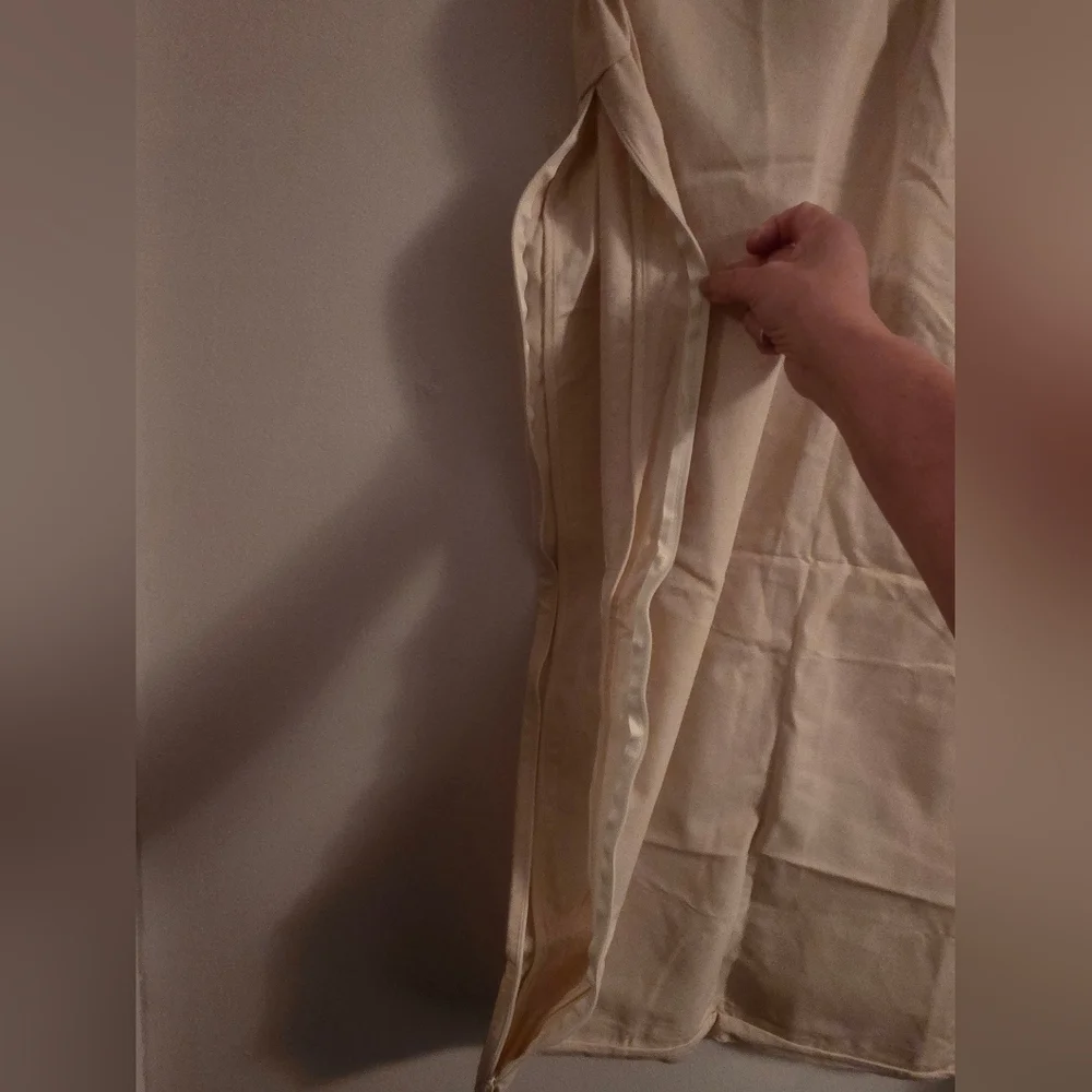 Loro Piana Beige Canvas Garment Bag Travel Closet Storage 38” x 22”